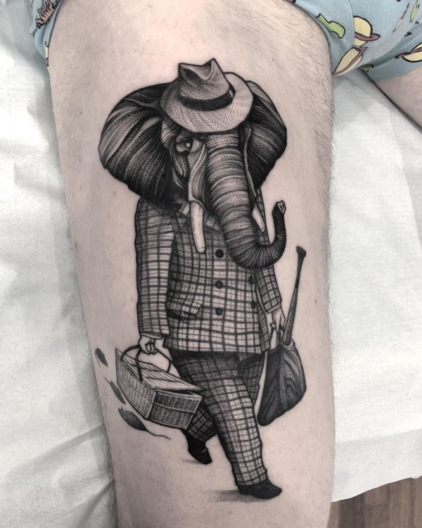 Patryk Chybowski Elephant Tattoo
